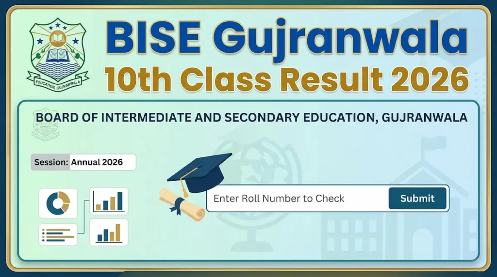 Bise Gujranwala 10th Class Result 2026 – Check By Roll No & SMS